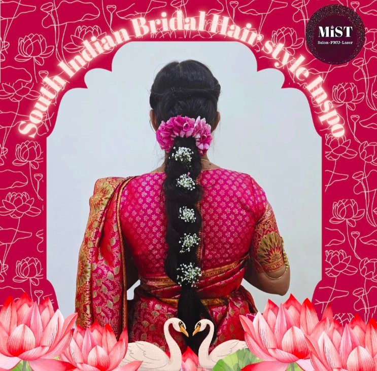 South Indian bridal hairstyle at MiST Unisex Salon, Kurnool