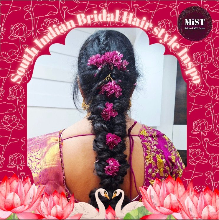 South Indian bridal hairstyle at MiST Unisex Salon, Kurnool