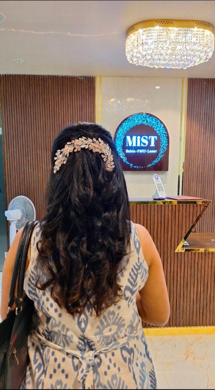 Client hairstyling result at MiST Unisex Salon, Kurnool