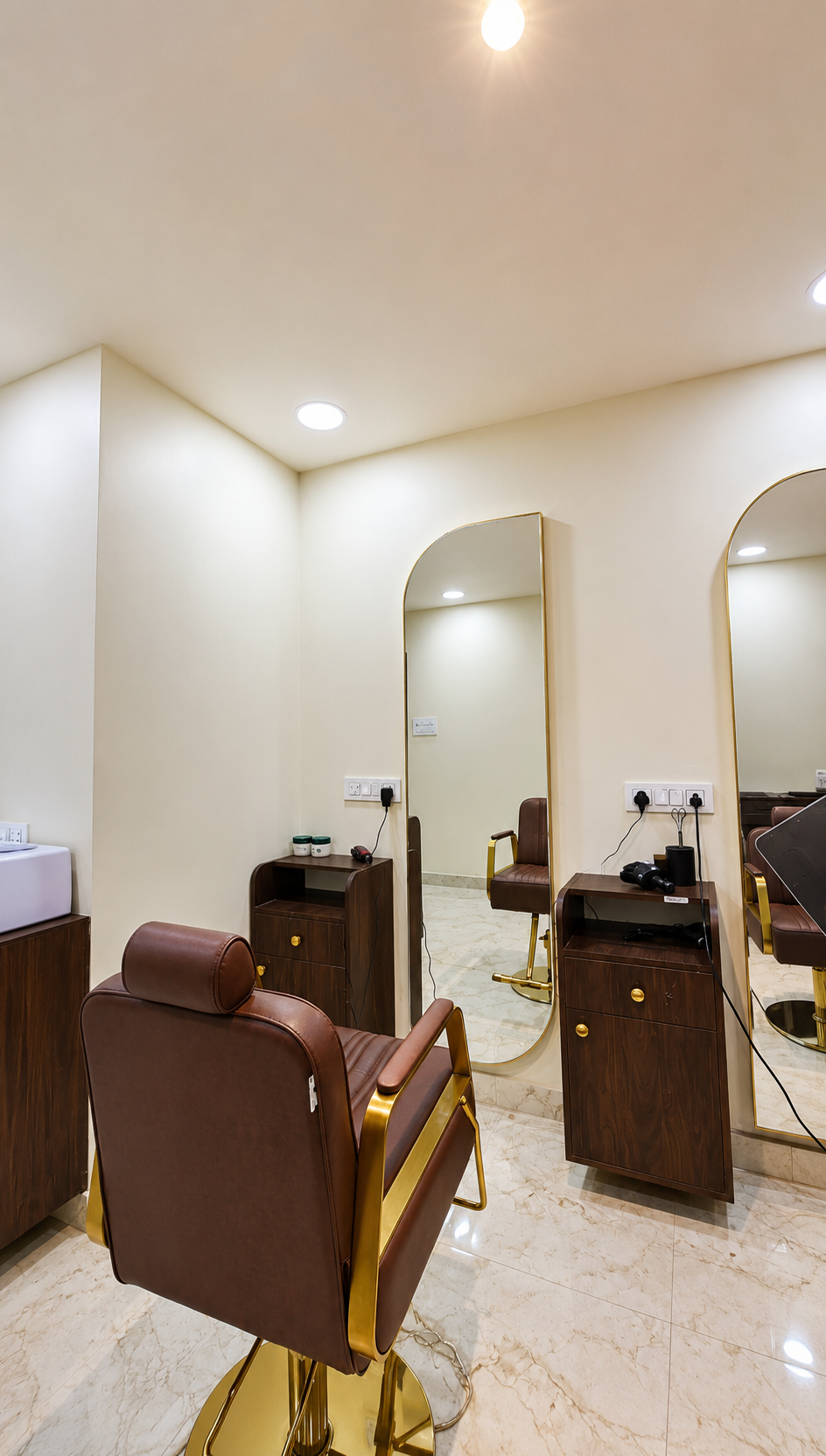 Styling stations at MiST Unisex Salon, Kurnool
